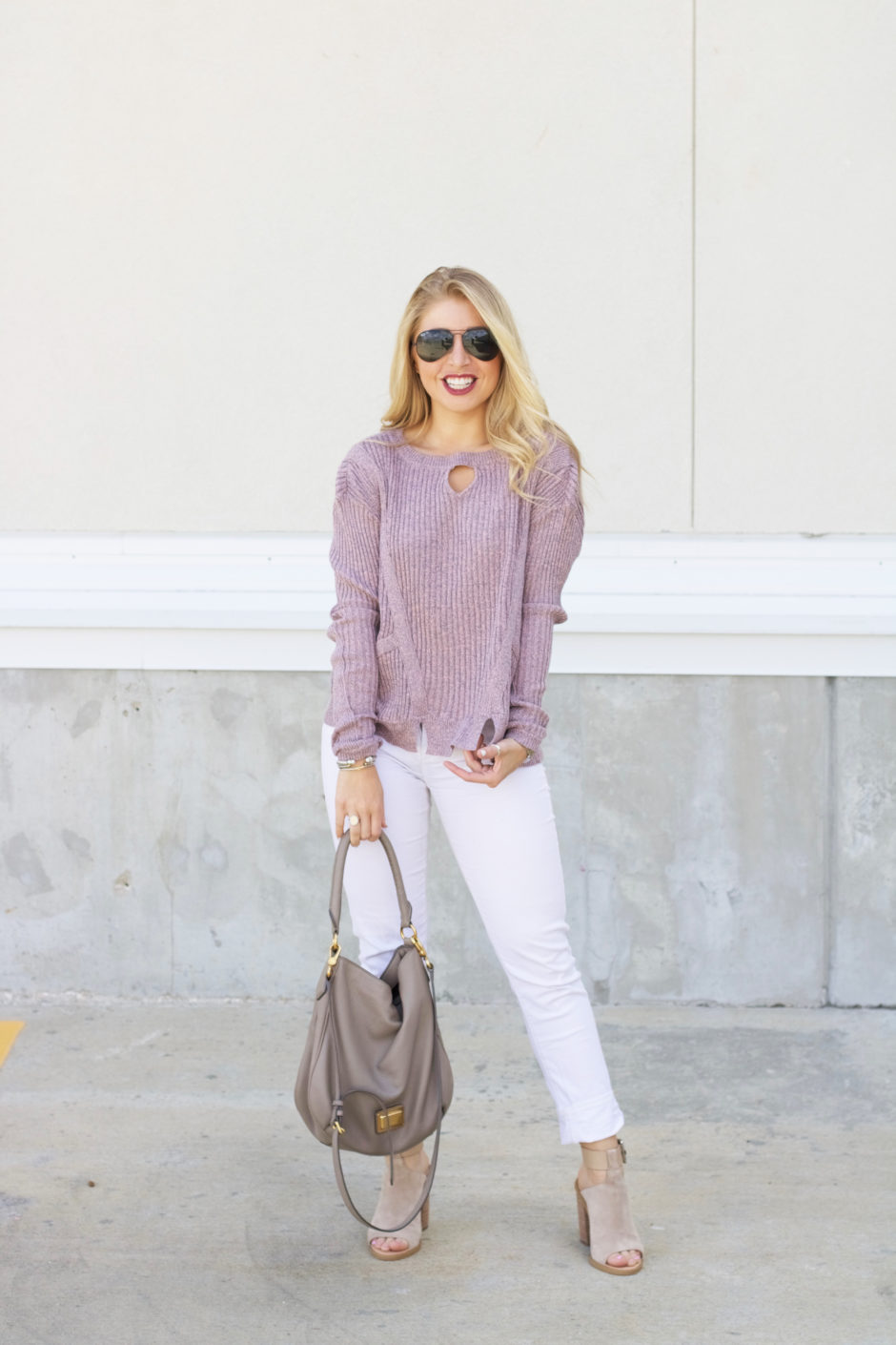 Sandra Pink Knit Sweater