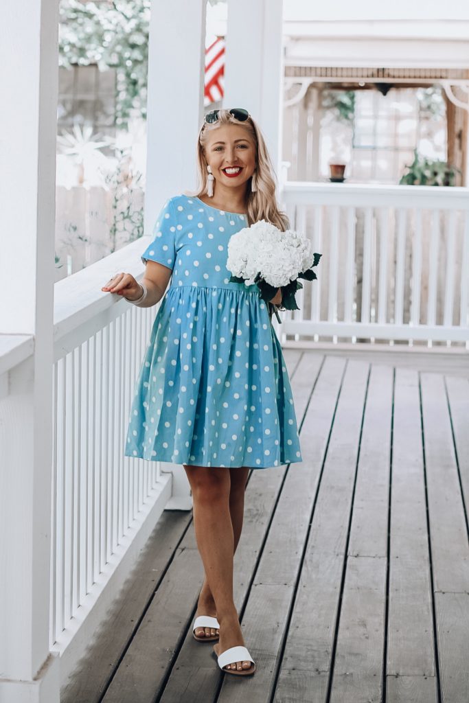 summer polka-dot dress