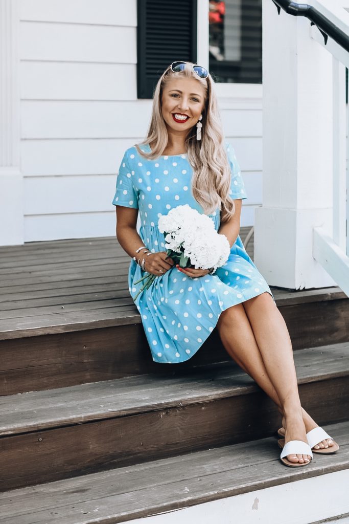 summer polka-dot dress