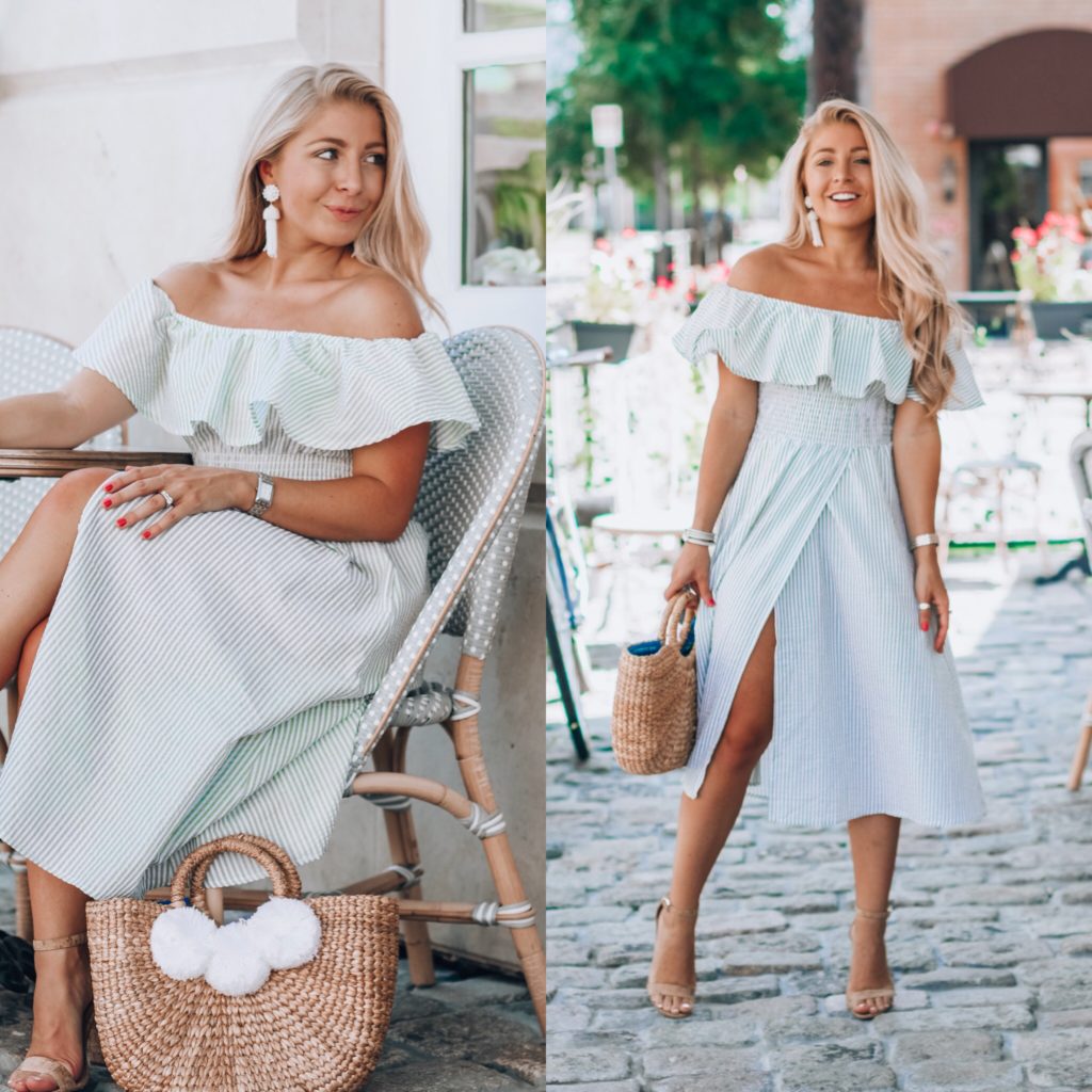 Off the shoulder maxi dress 