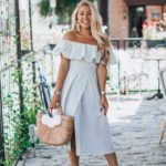 Off the shoulder maxi dress